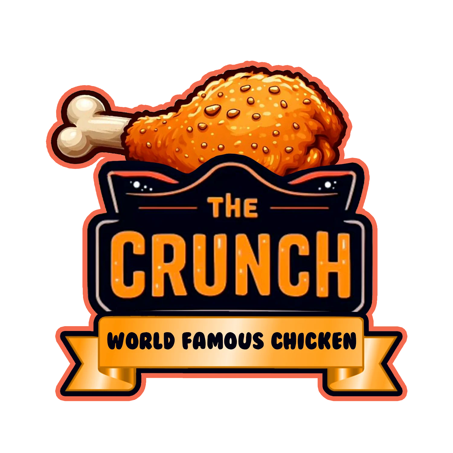Logo of The Crunch featuring world famous fried chicken