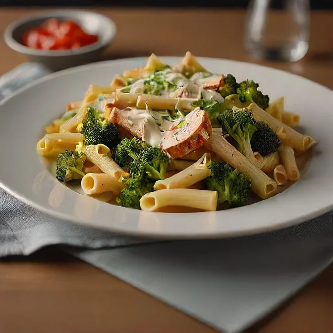 Creamy chicken pasta with broccoli