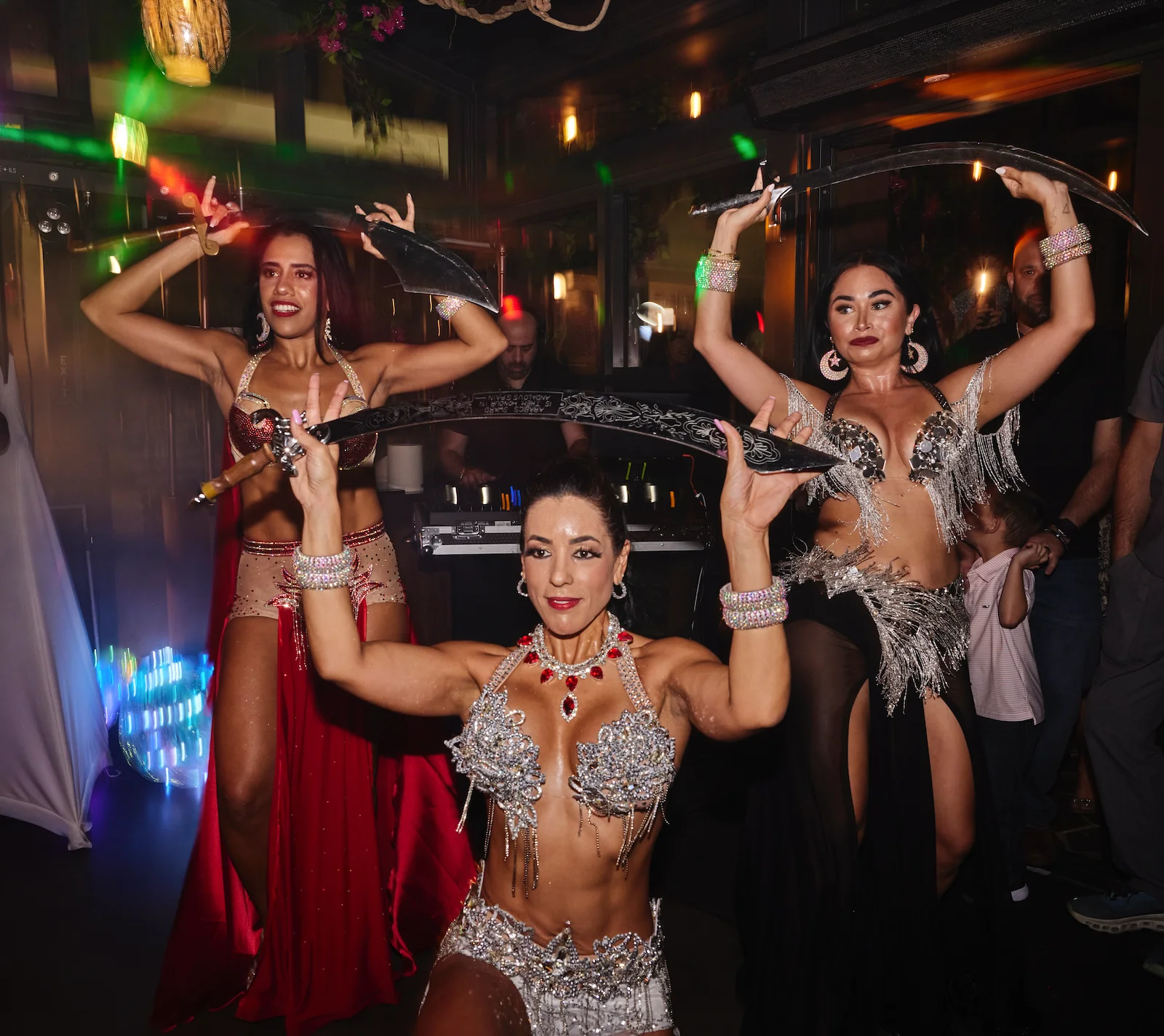 Belly dance show at Sufrat Grill.