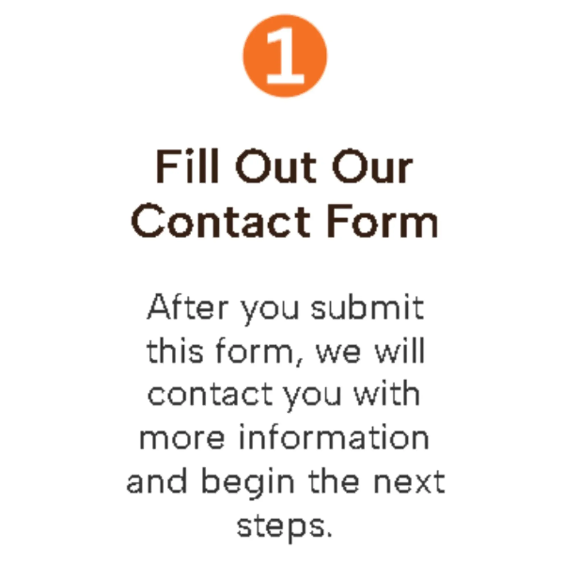 Fill out our contact form