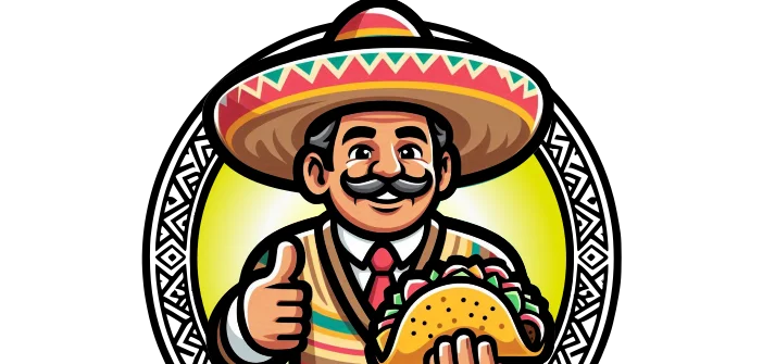 Colorful logo for El Viejon Carnitas restaurant featuring a smiling chef