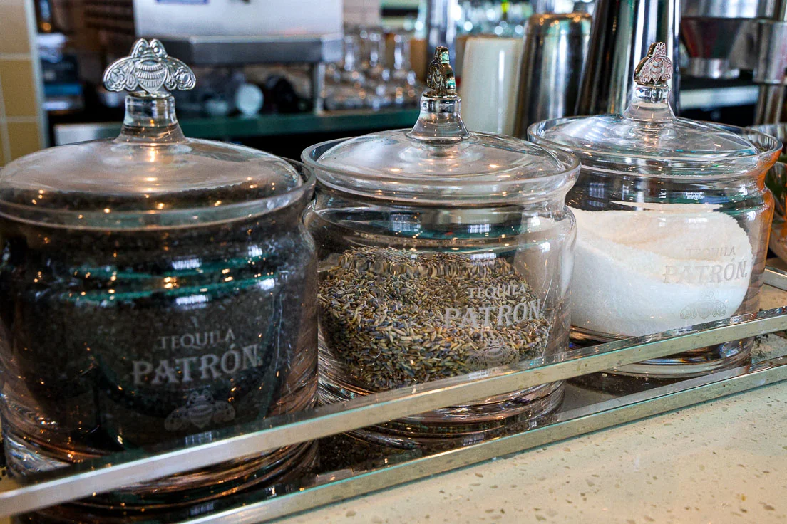 Patron Tequila Jars With Black Lava Sea Salt
