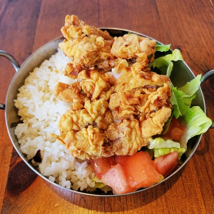 Lunch - Fried Chicken Over Rice Bowl