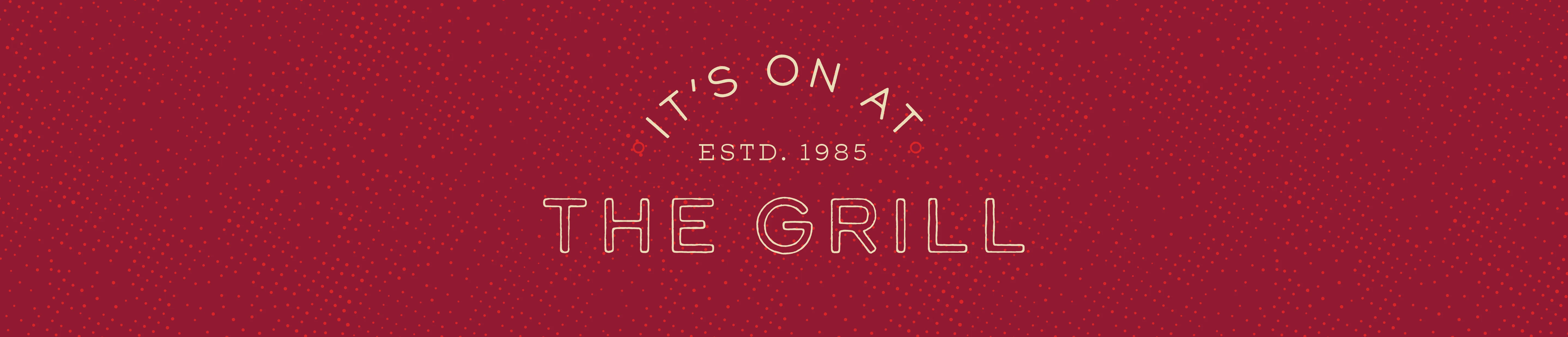Stylish restaurant logo for The Grill established in 1985
