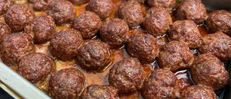 Picture of smoked meatballs