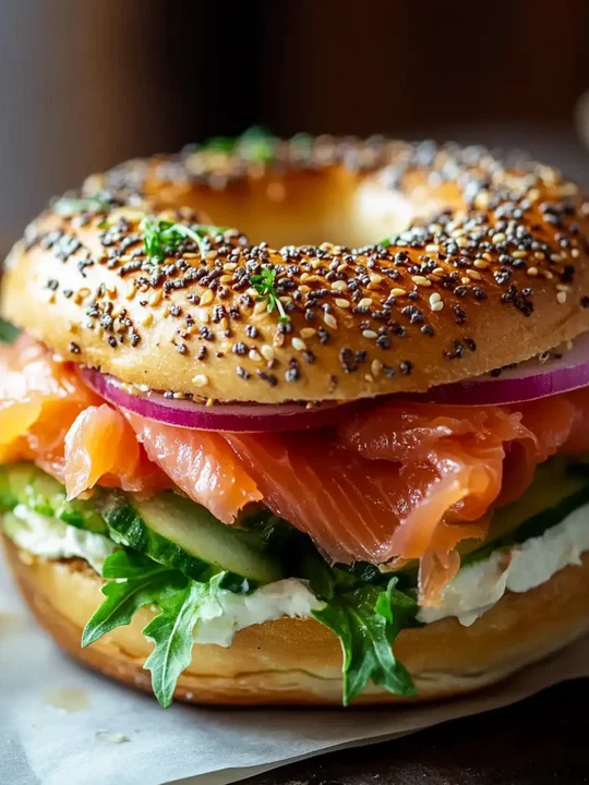 Smoked Salmon Lox Sandwich