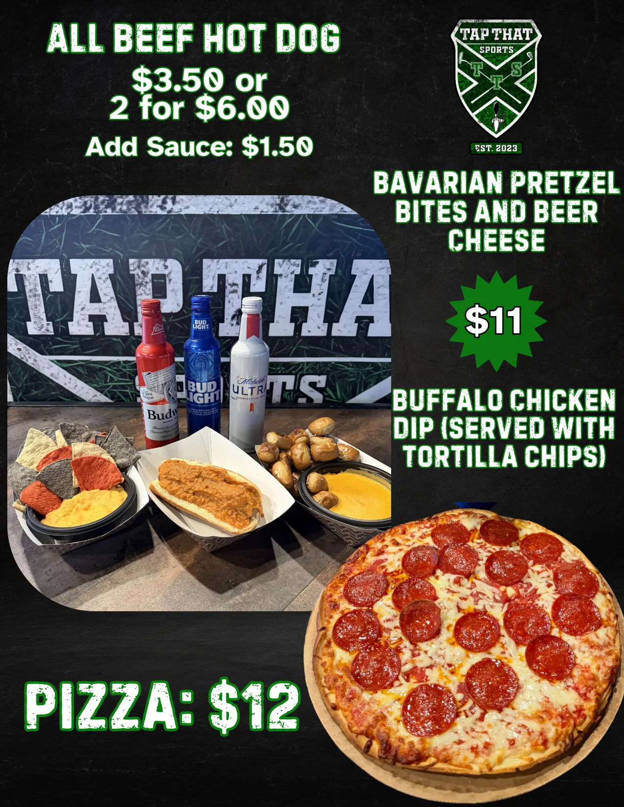 Logo of Tap That Sports, a vibrant sports bar and restaurant.