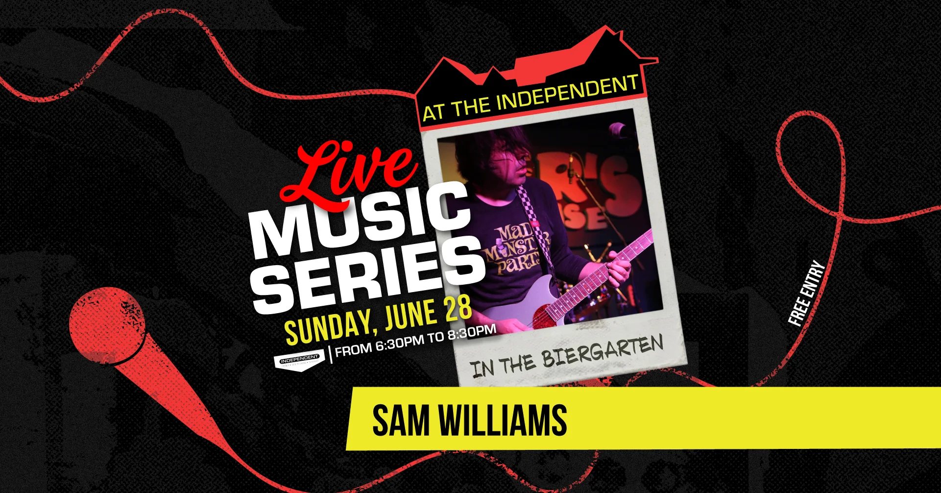Promotional image for Indie Music event featuring James Suggs.