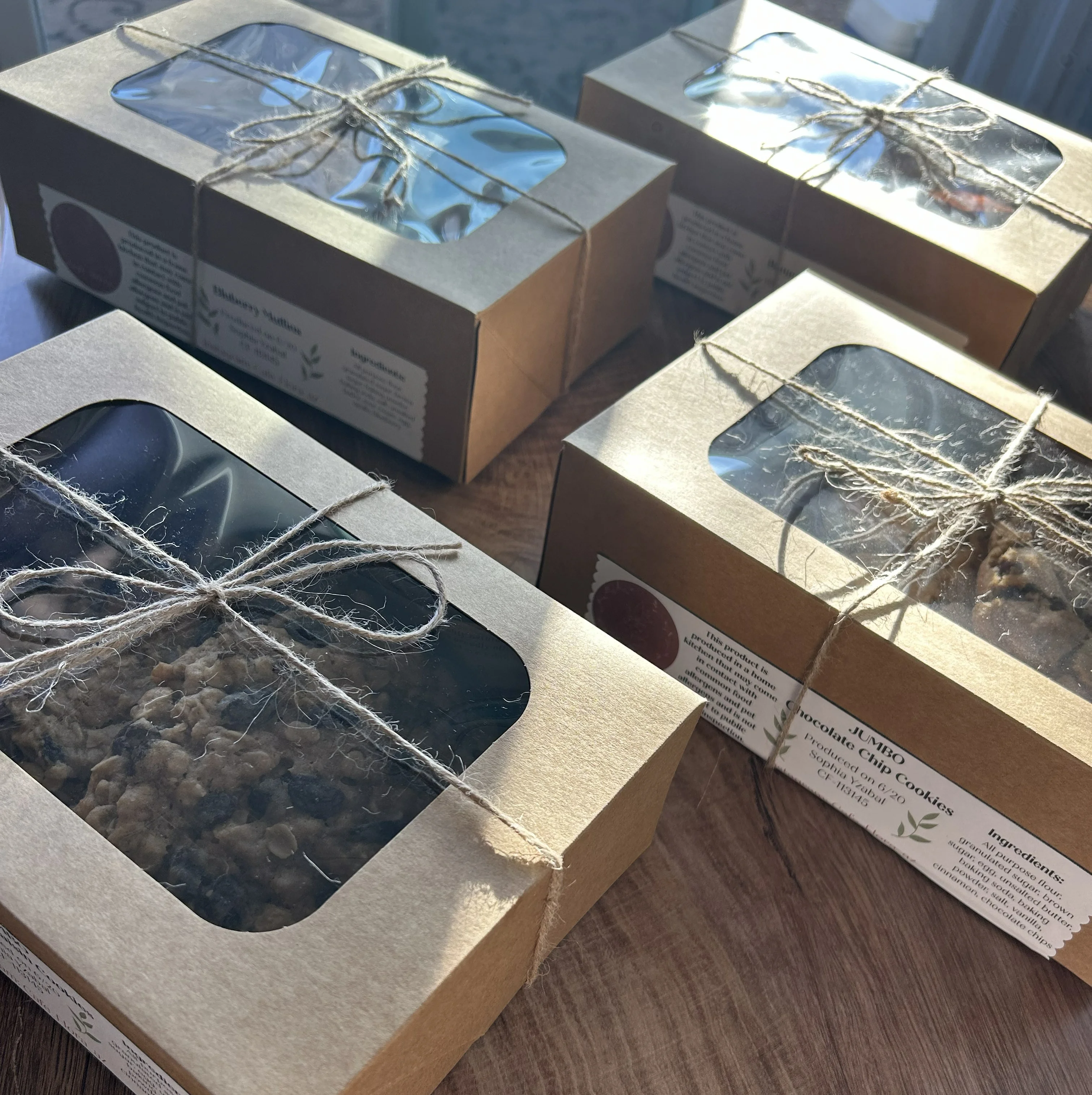 Artisan blueberry muffins in eco-friendly packaging