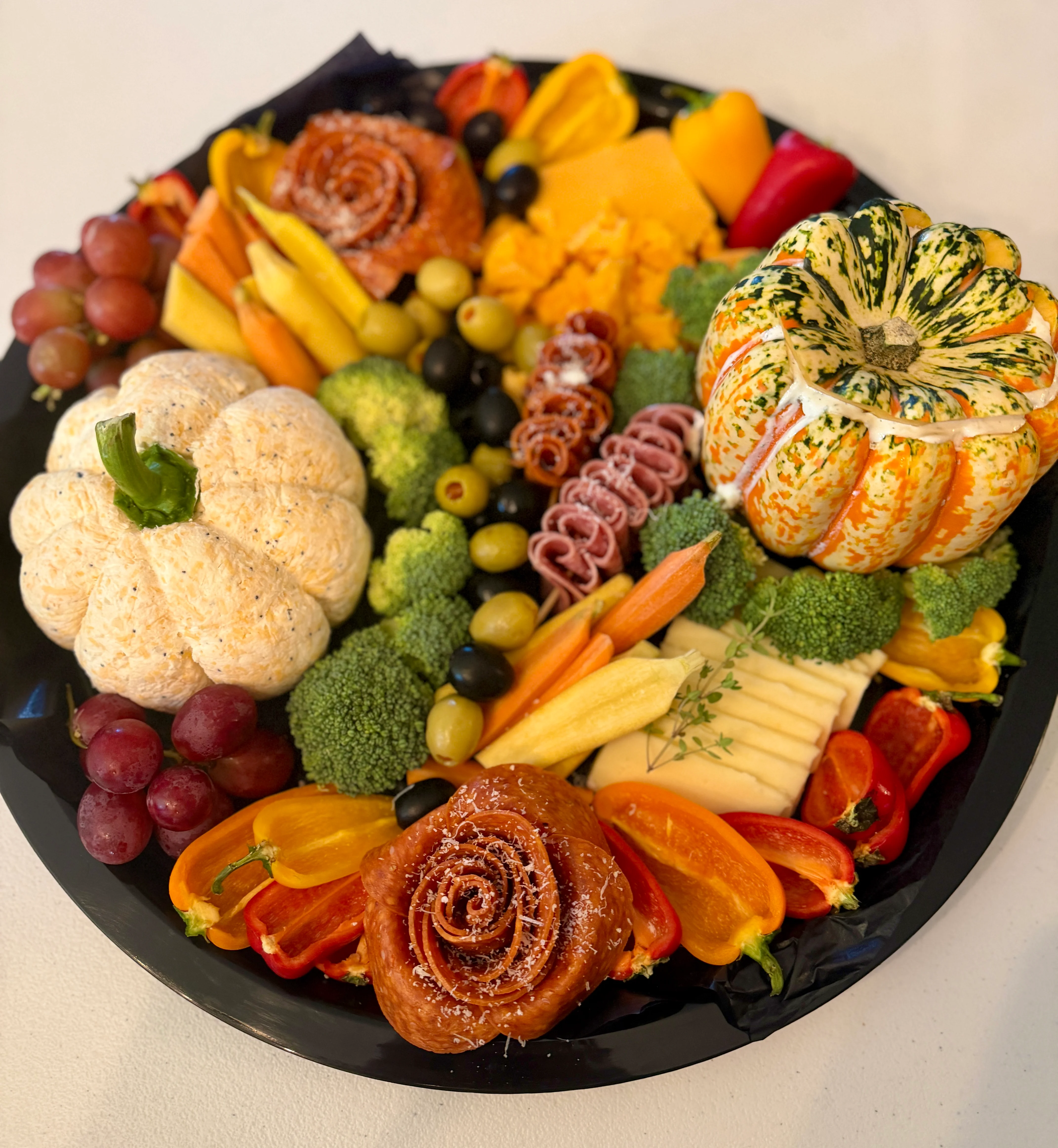 Caramel apple pecan brie platter, a delightful dessert cheese dish