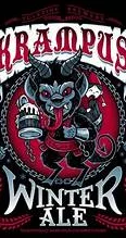 Krampus Winter Ale label featuring a festive design