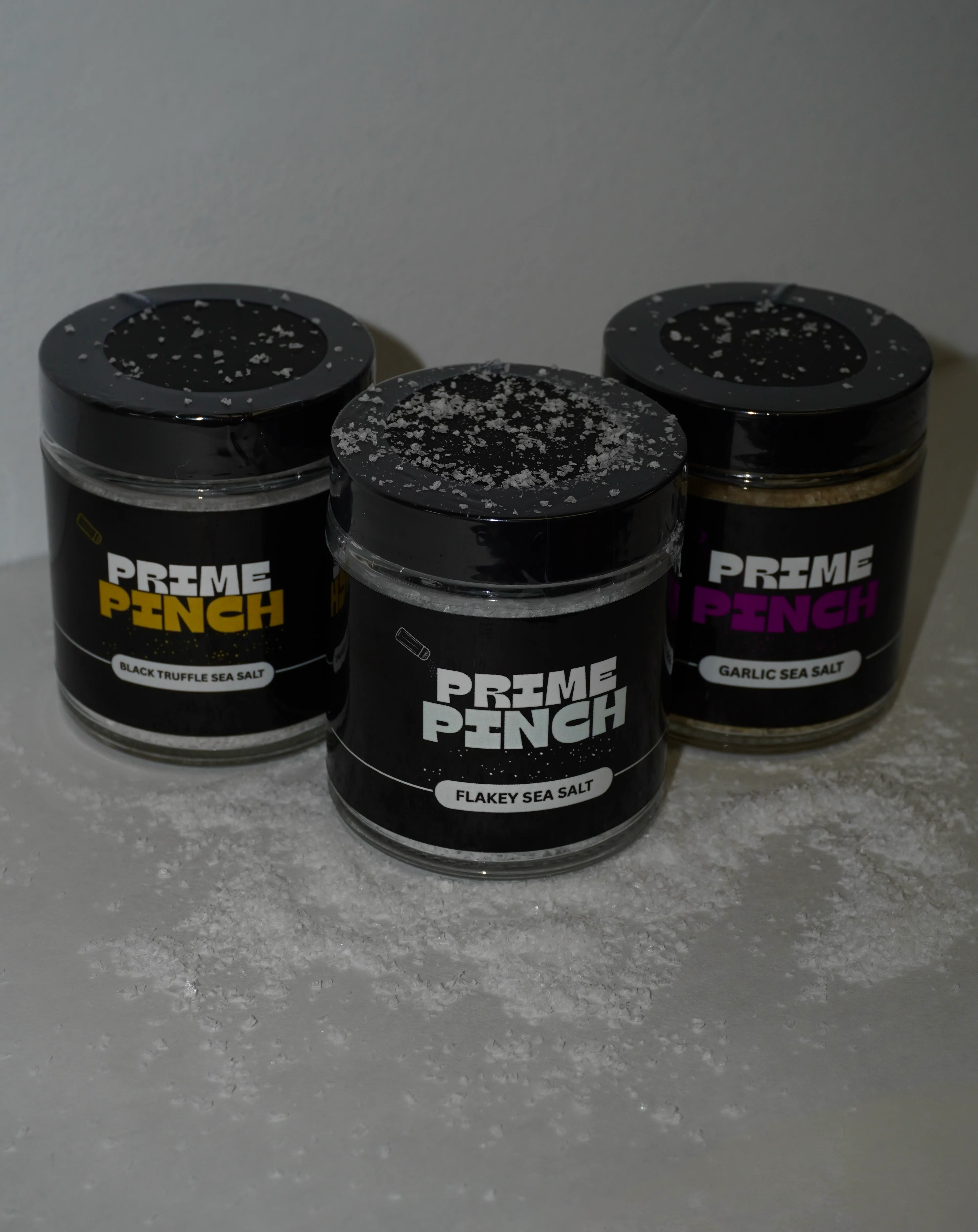 Variety of gourmet sea salts from Prime Pinch