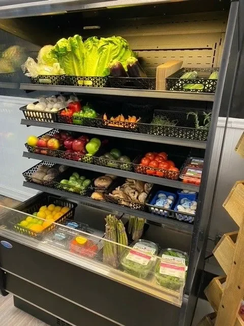 Fresh produce display in a modern grocery store