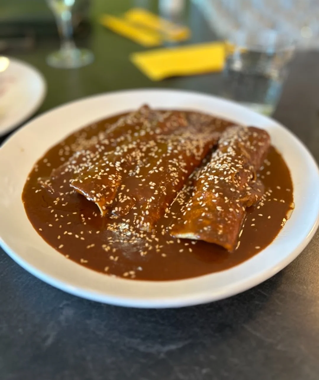 mole enchiladas