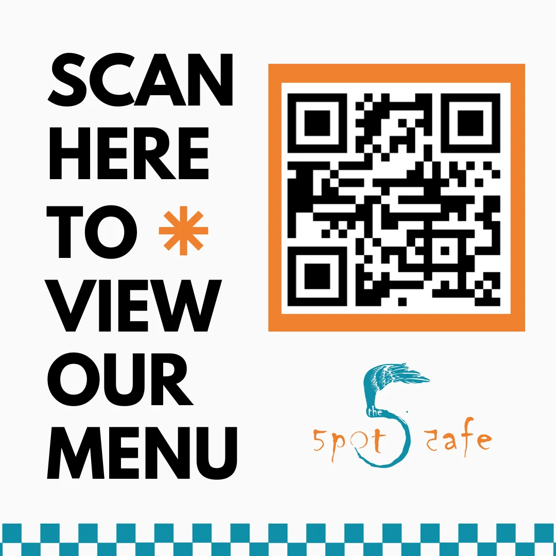 QR code to access 5 Spot Cafe menu