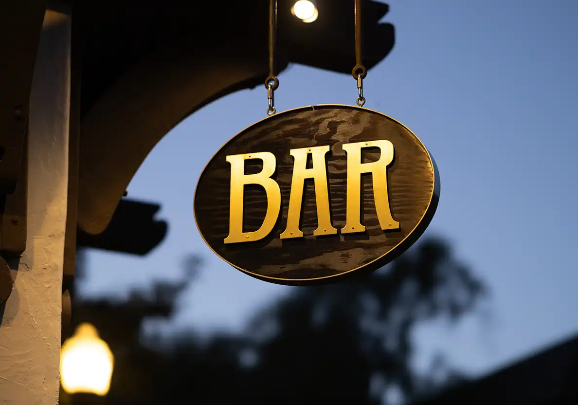 Corner Bar seating area, with couch and tables