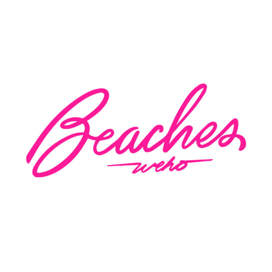 Bright pink logo design on a white background