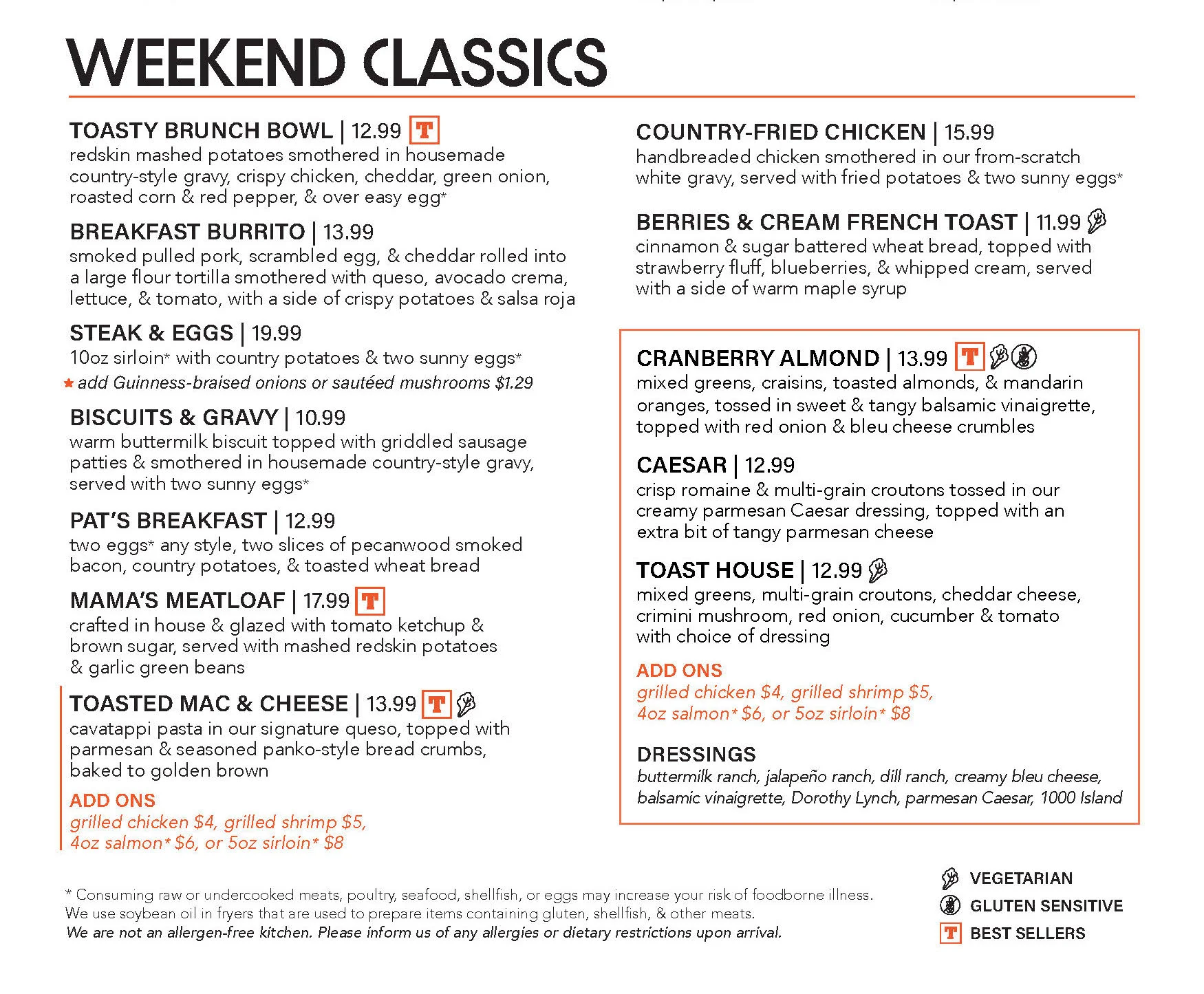 With a selection of classic breakfast dishes and hearty midday favorites, every plate is made with care.