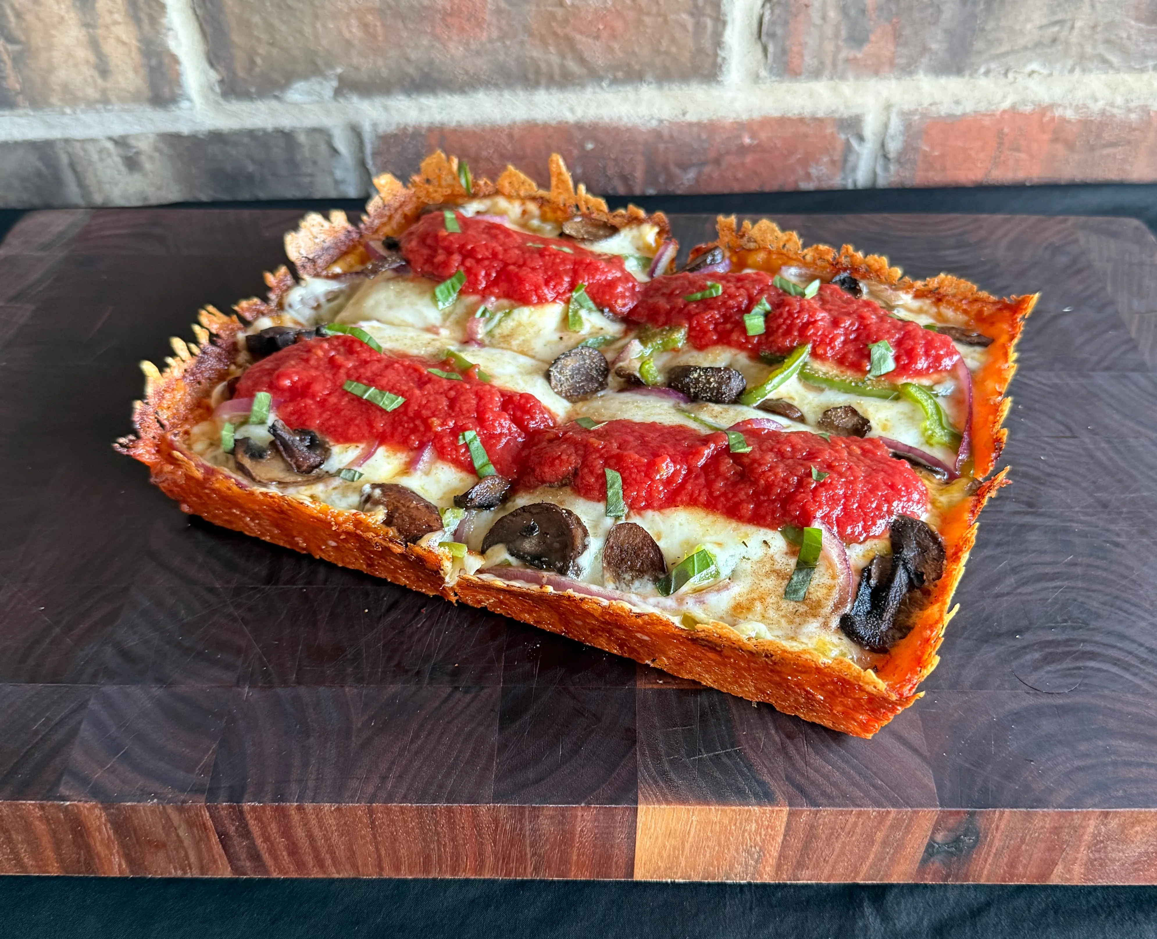 Italian baked lasagna with marinara sauce and cheese