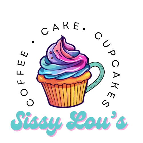 Colorful cupcake logo for Sissy Lou's bakery