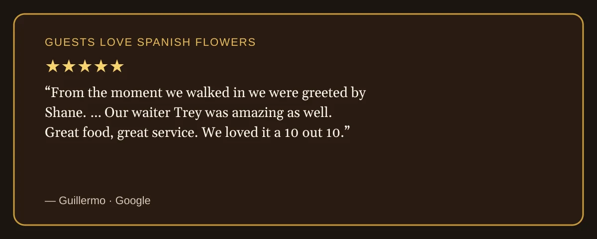 5-star Google review from Guillermo