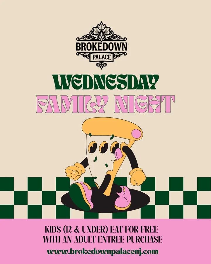 Family night promotion at Brokedown Palace restaurant