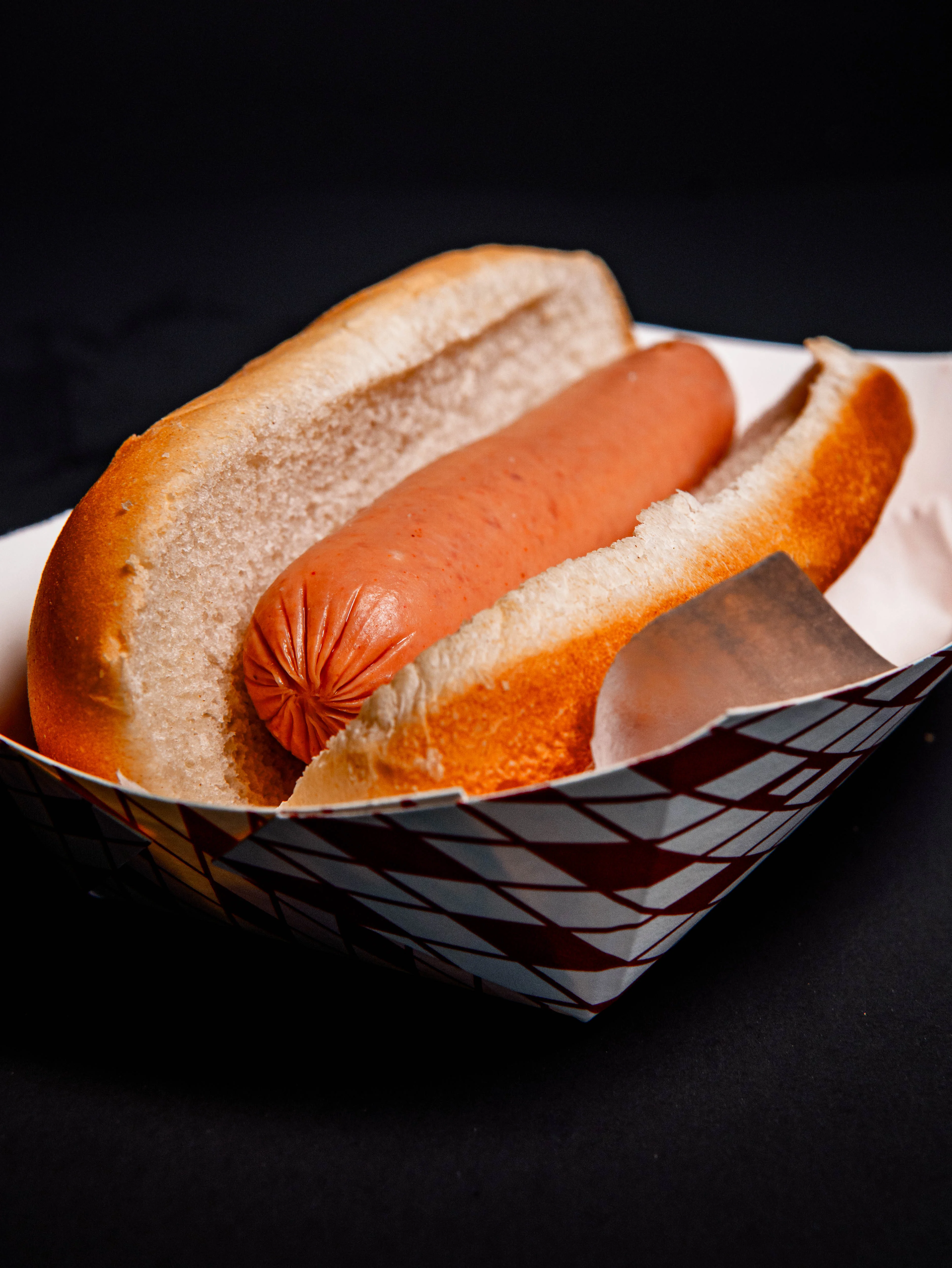 Classic American hot dog in a soft bun