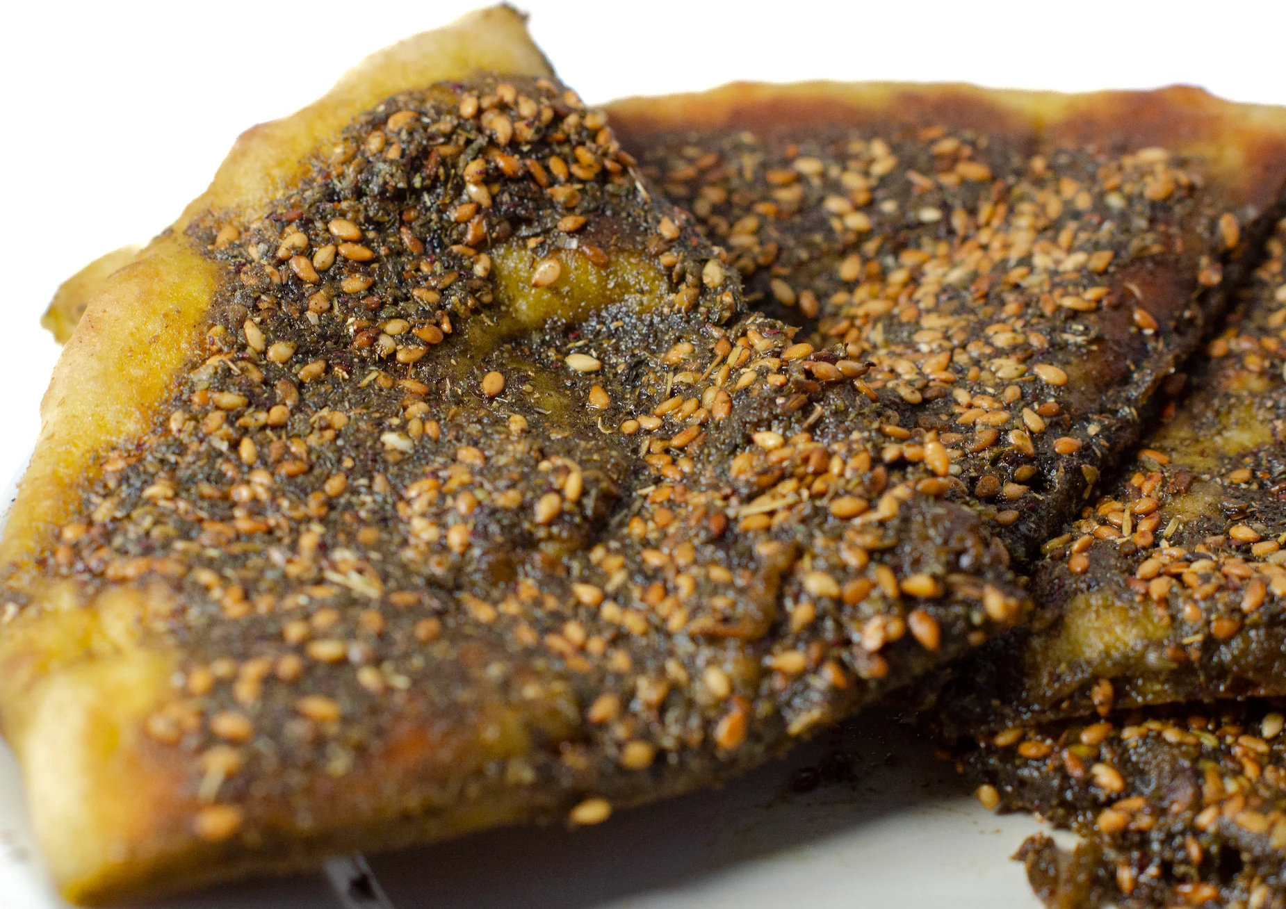 Savory Iranian lavash bread topped with sesame seeds