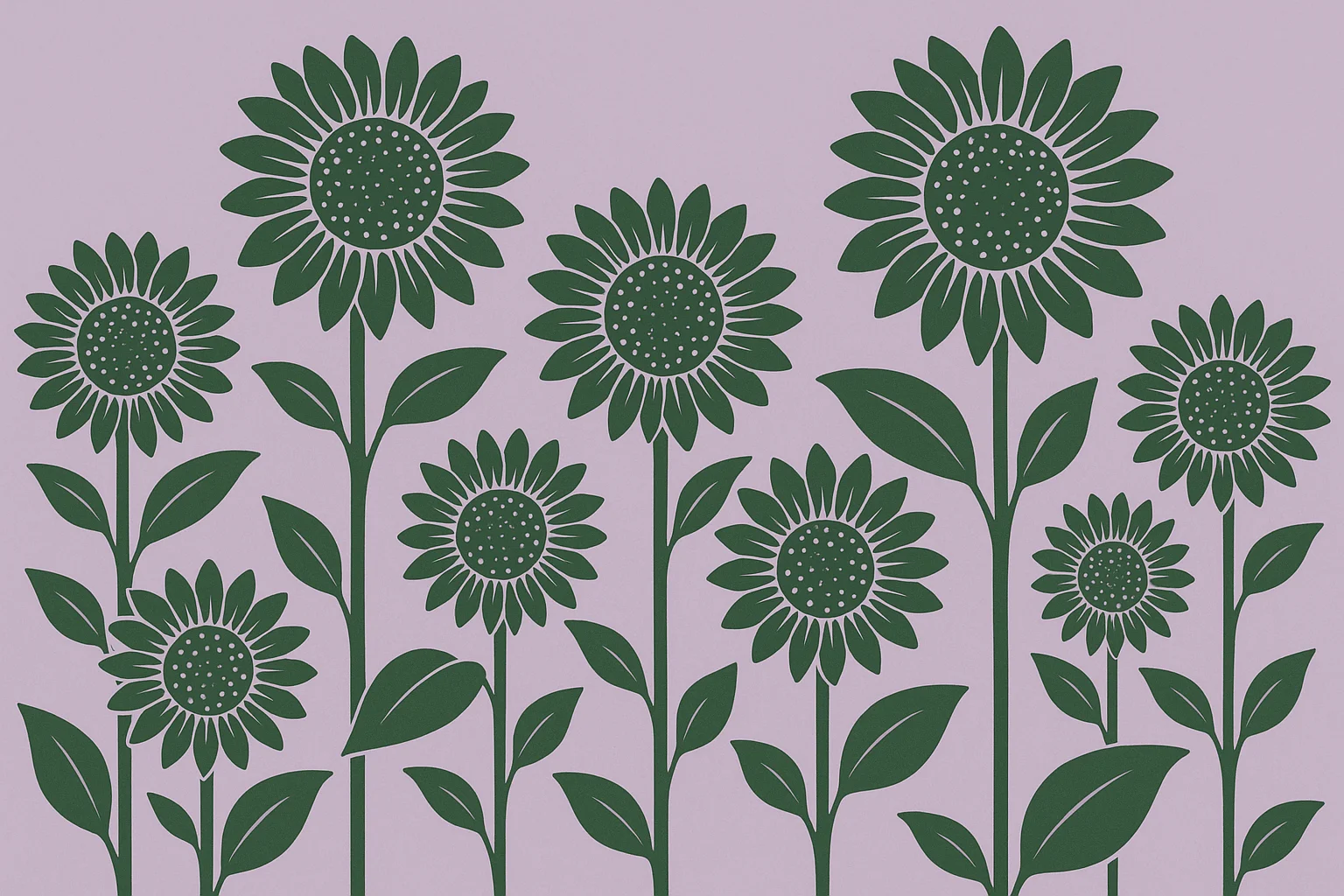 Illustration of vibrant sunflowers on a pastel background