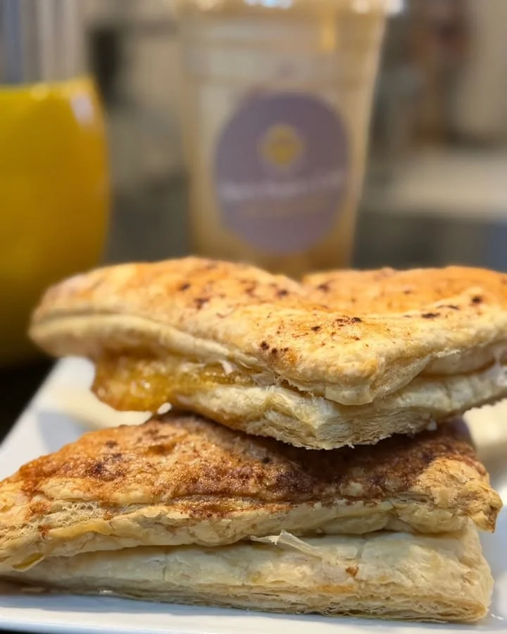 Flaky pastry filled with sweet fruit preserves