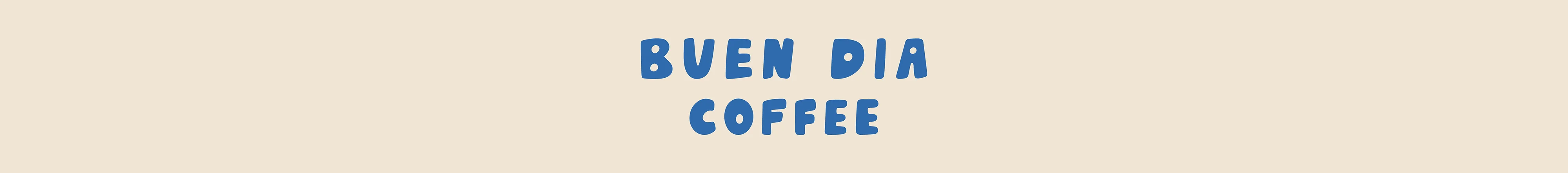 Colorful logo for Buen Dia Coffee with playful typography
