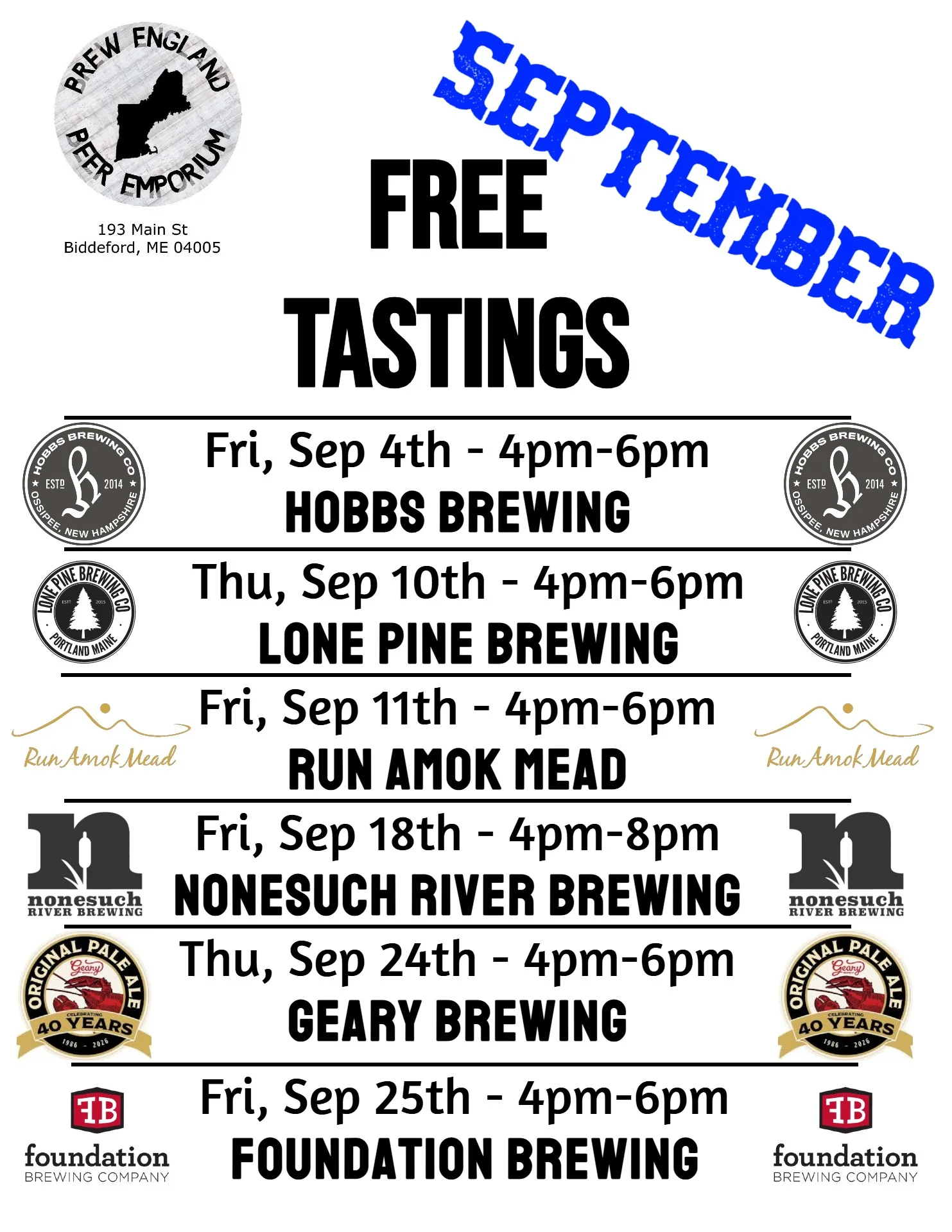Beer tasting event with various craft beers and tasting glasses.