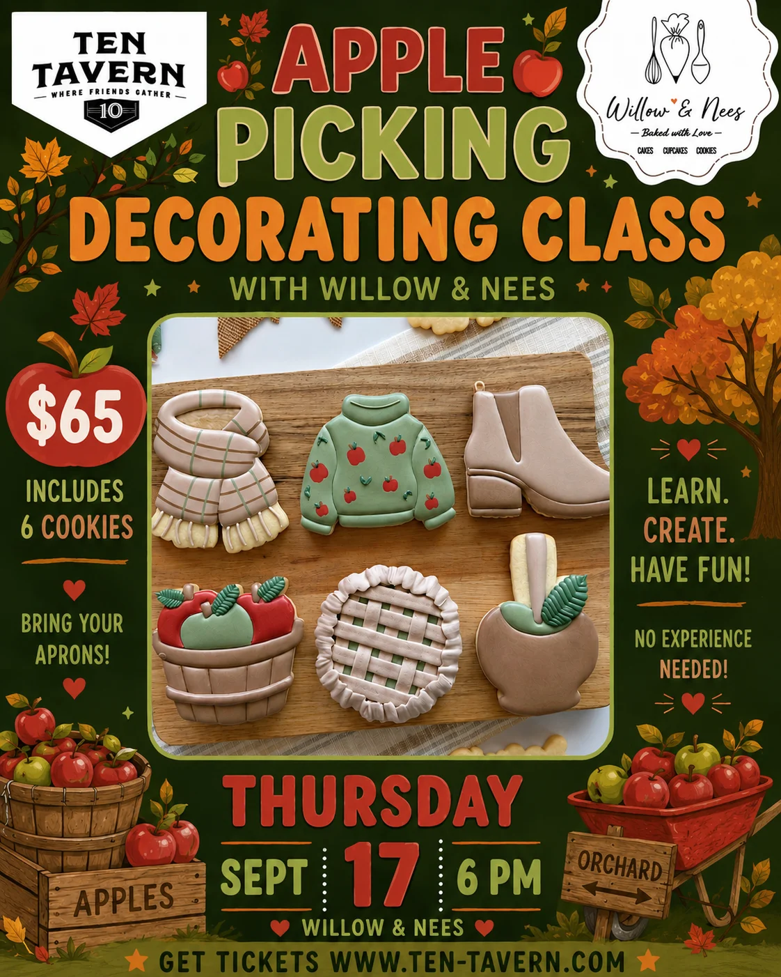Apple Picking Cookie Decorating