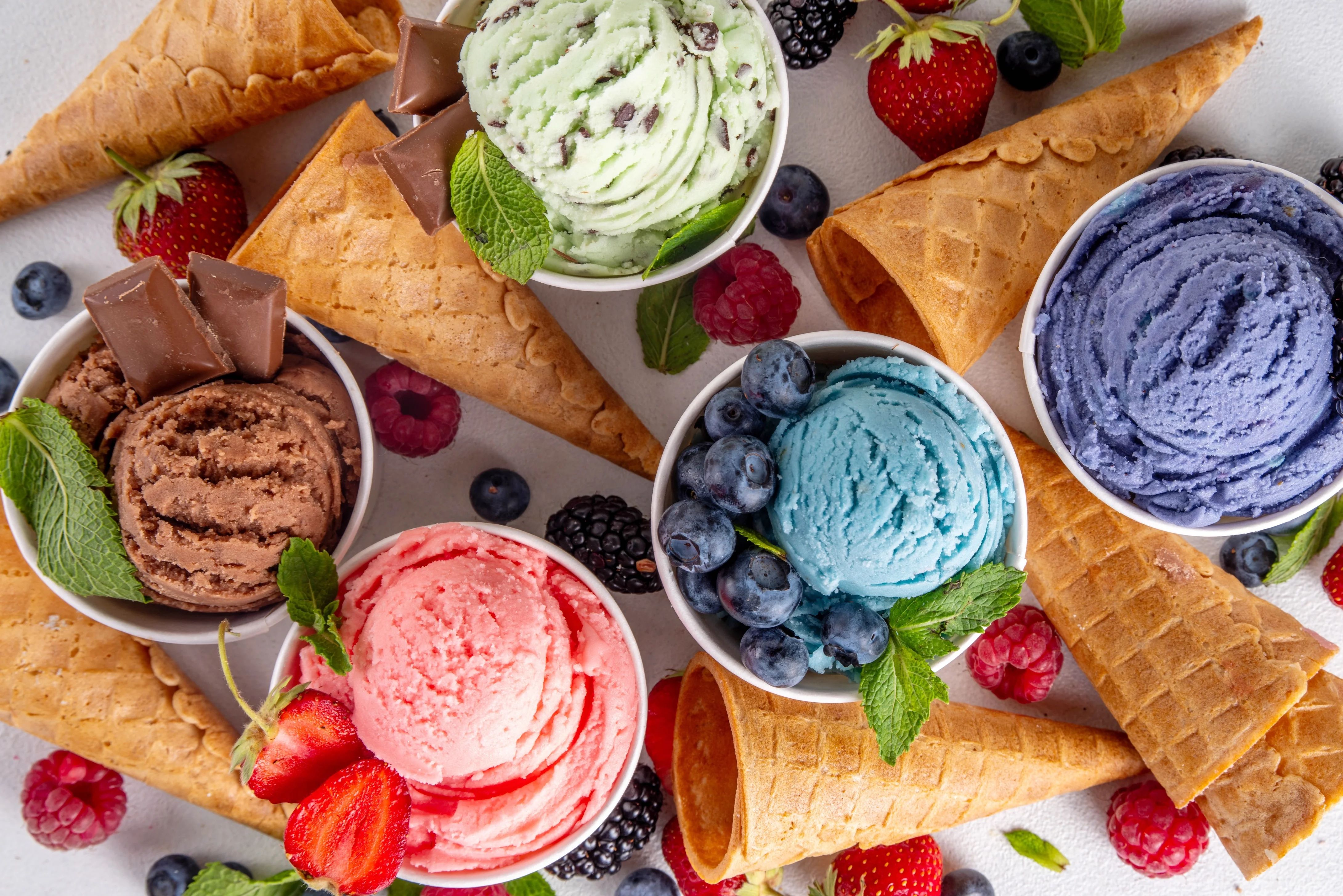 An arrangement of delicious dessert from Filo