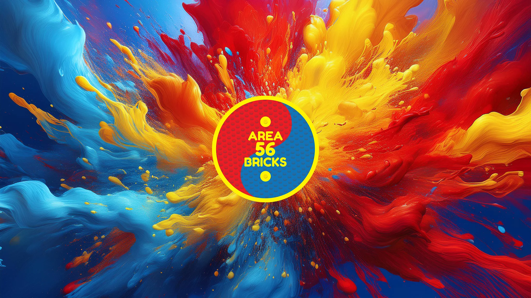 Colorful abstract design with vibrant splashes of paint
