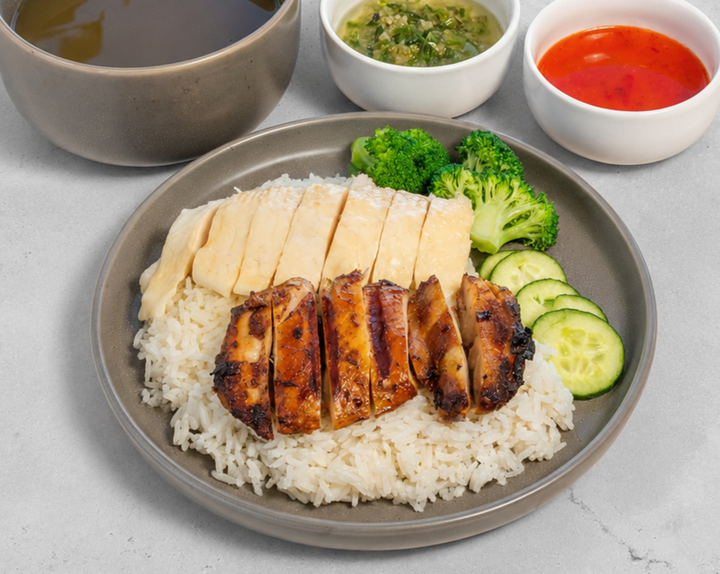 Hicken Meets Rice Cupertino (inside EatUp! by 99 Ranch) - Hainan Chicken Box (GF)