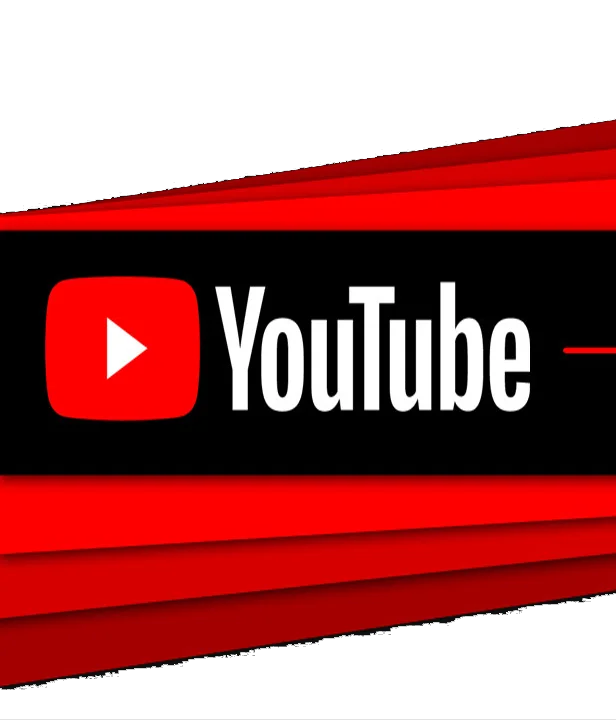 YouTube logo with red and black design
