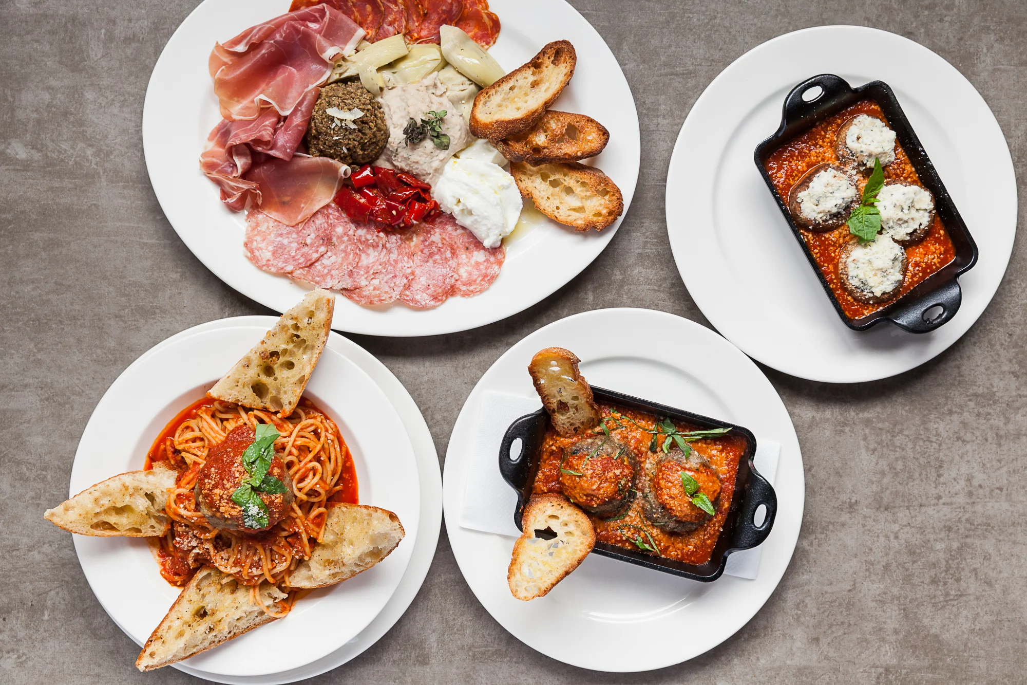 four dishes