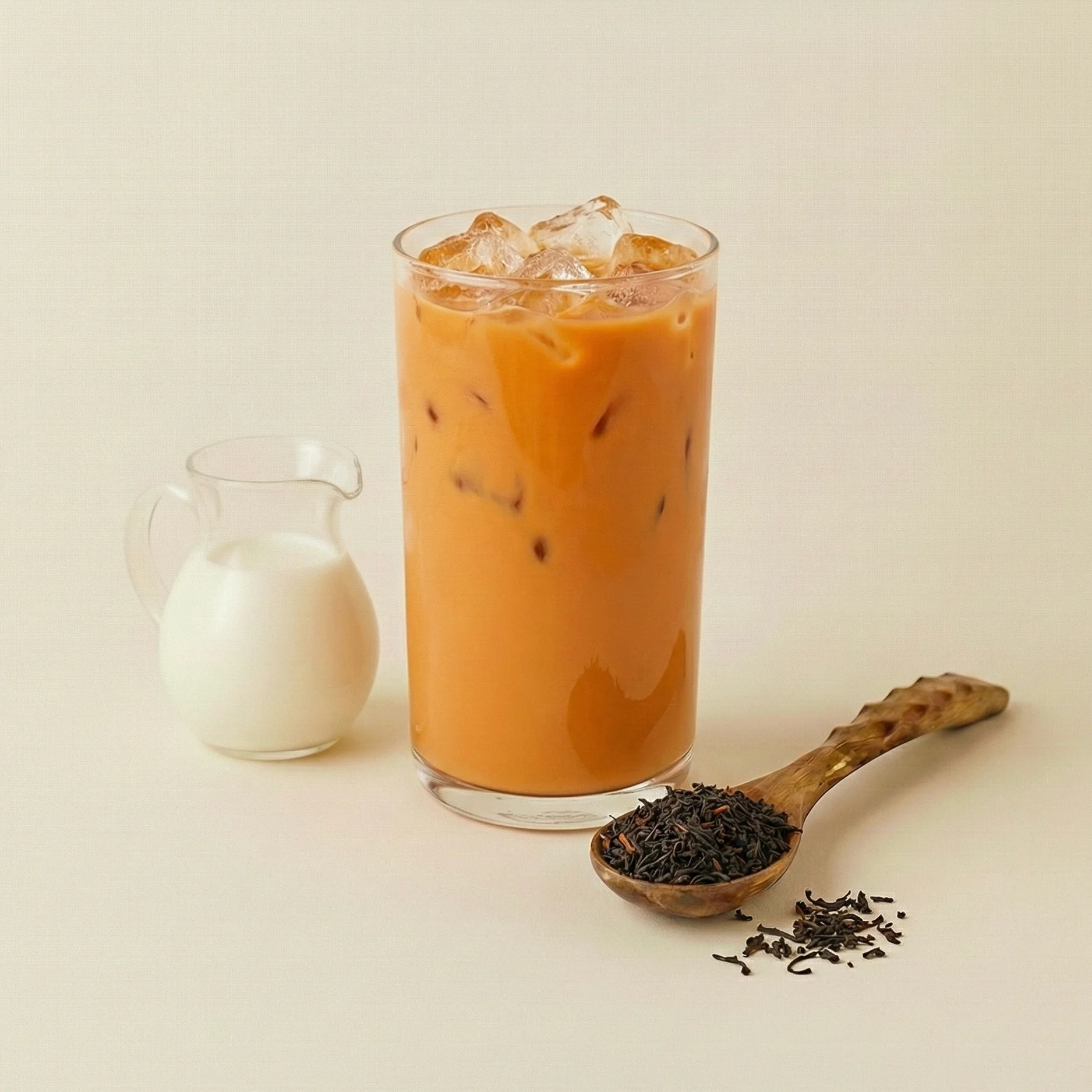 Iced Thai tea with milk and spices