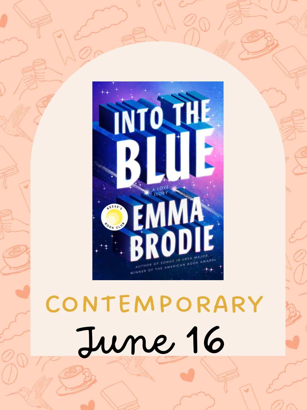 Book cover of 'Into the Blue' by Emma Brodie, contemporary romance novel
