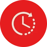 Clock icon representing time management and efficiency