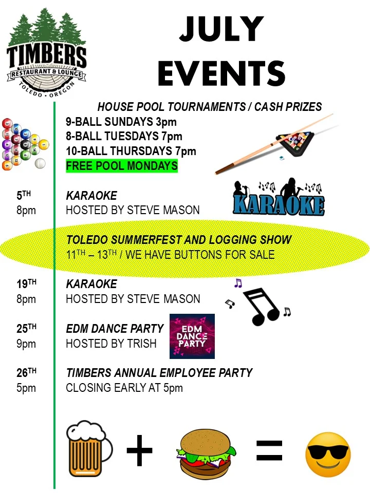 Events, Karaoke, Comedy, Live Music, Trivia, Bingo