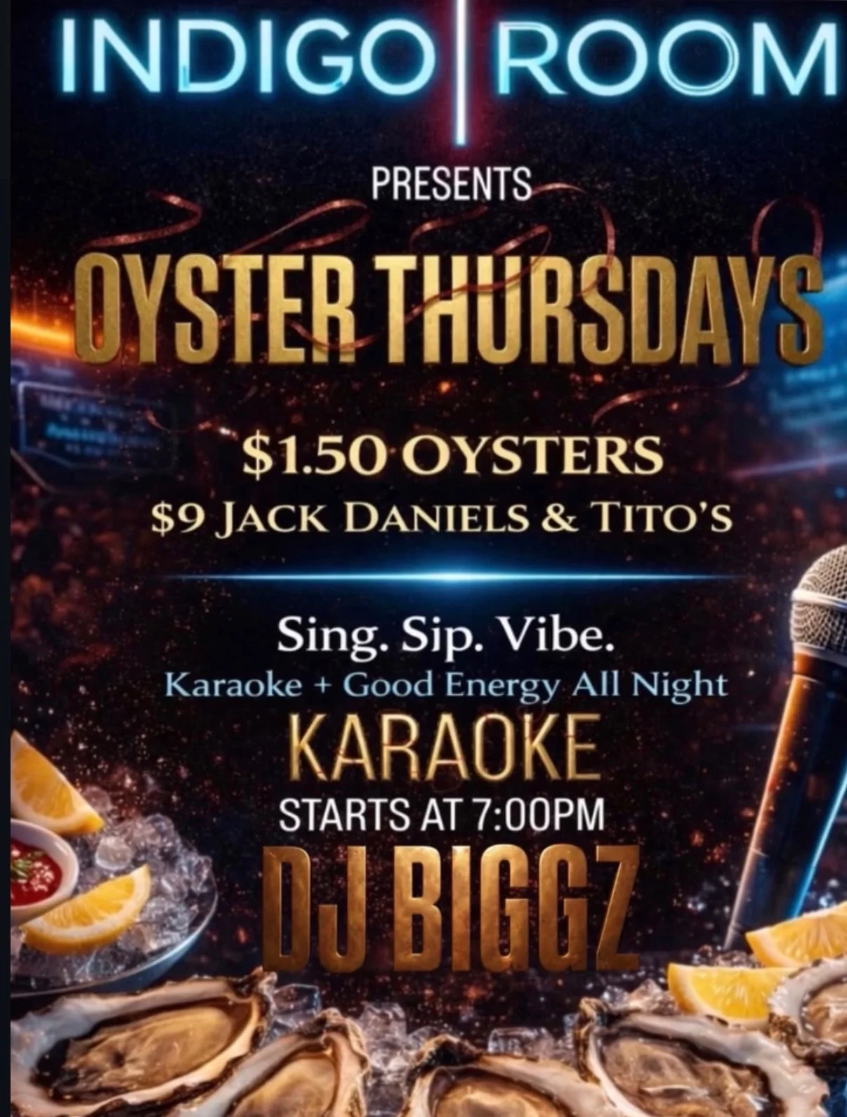 Comedy event at The Indigo Room in Smyrna, Georgia