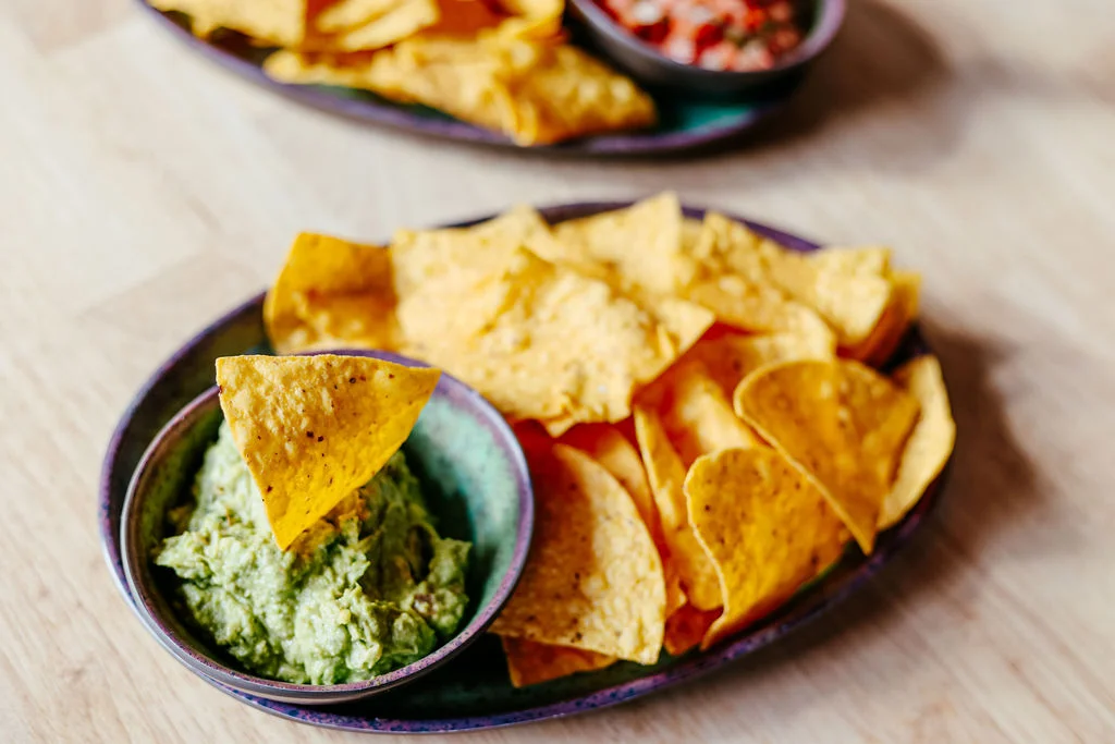 House made chips and fresh guacamole Gravely Brewing Co. Latin brewpub Louisville Kentucky