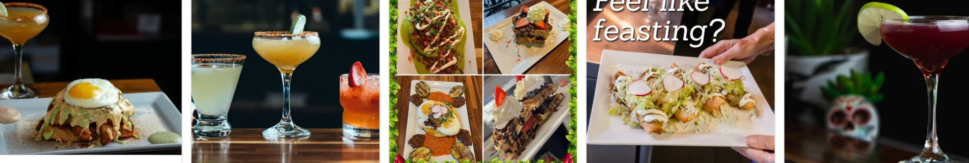 Colorful Mexican feast with tacos, cocktails, and vibrant dishes