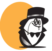 Cartoon character of a stylish egg in a top hat