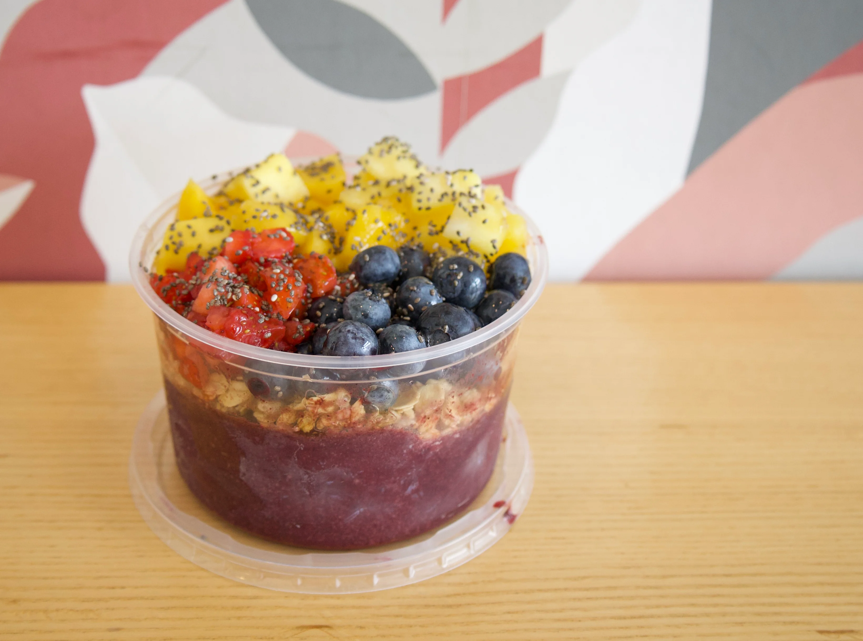 The Market Acai Bowl with Blueberries, Strawberries, Mango, and Pineapple