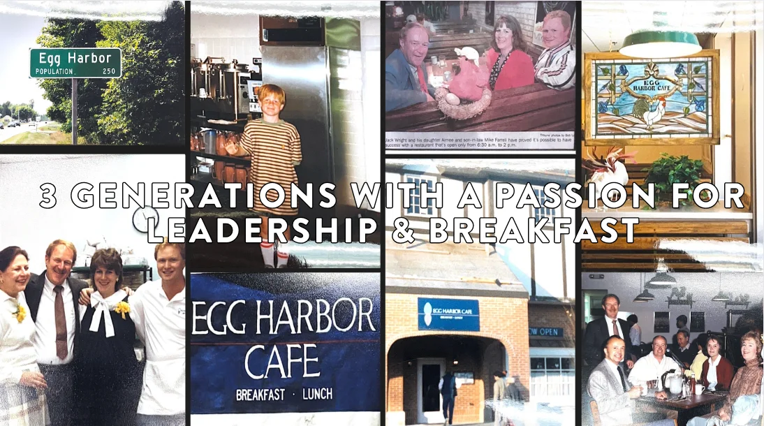 Historical collage of Egg Harbor Cafe showcasing family legacy