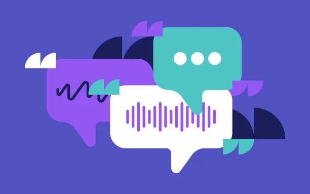 Colorful speech bubbles representing communication and dialogue