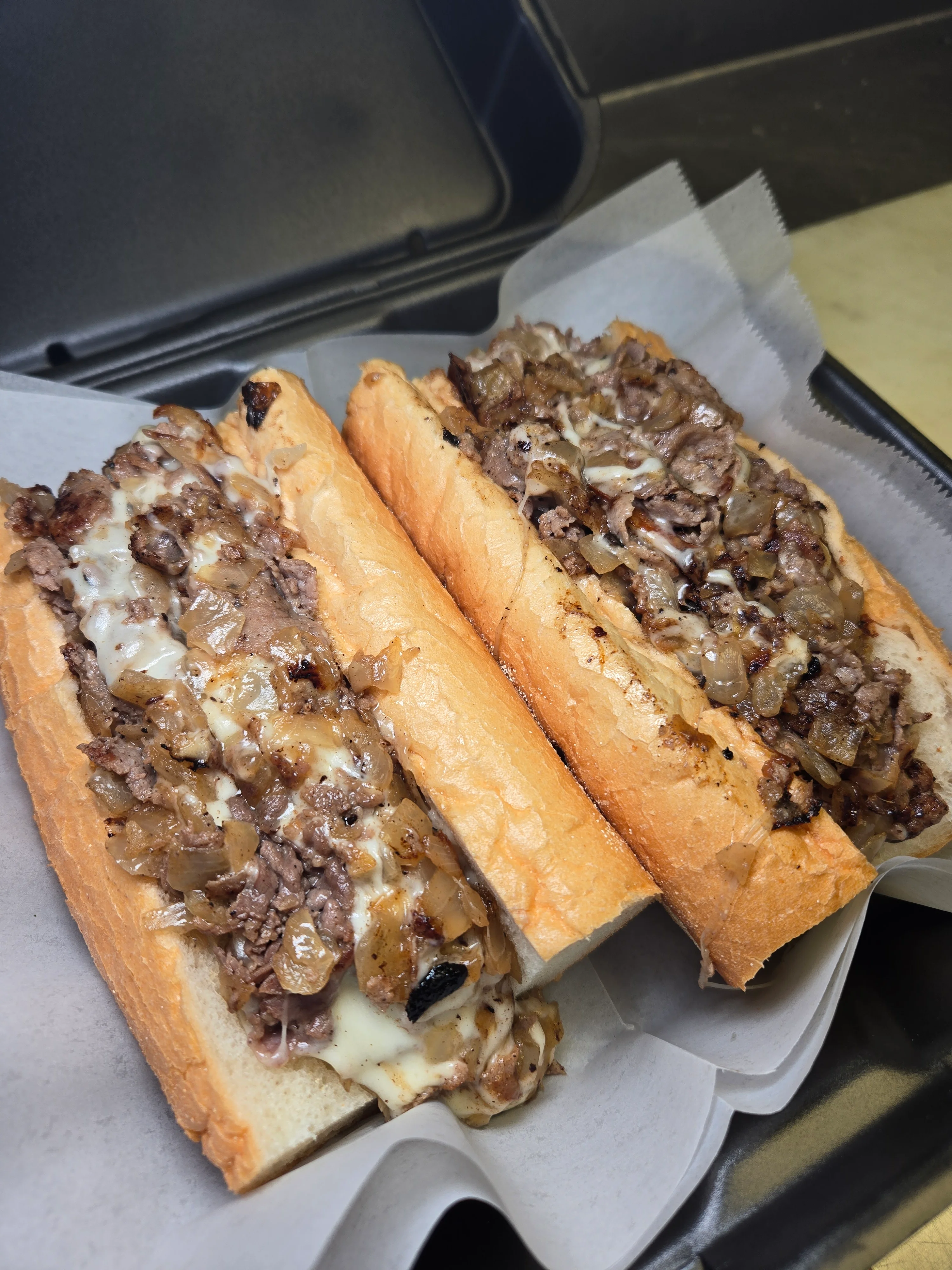 A classic Philly cheesesteak from Lucino's Pizza